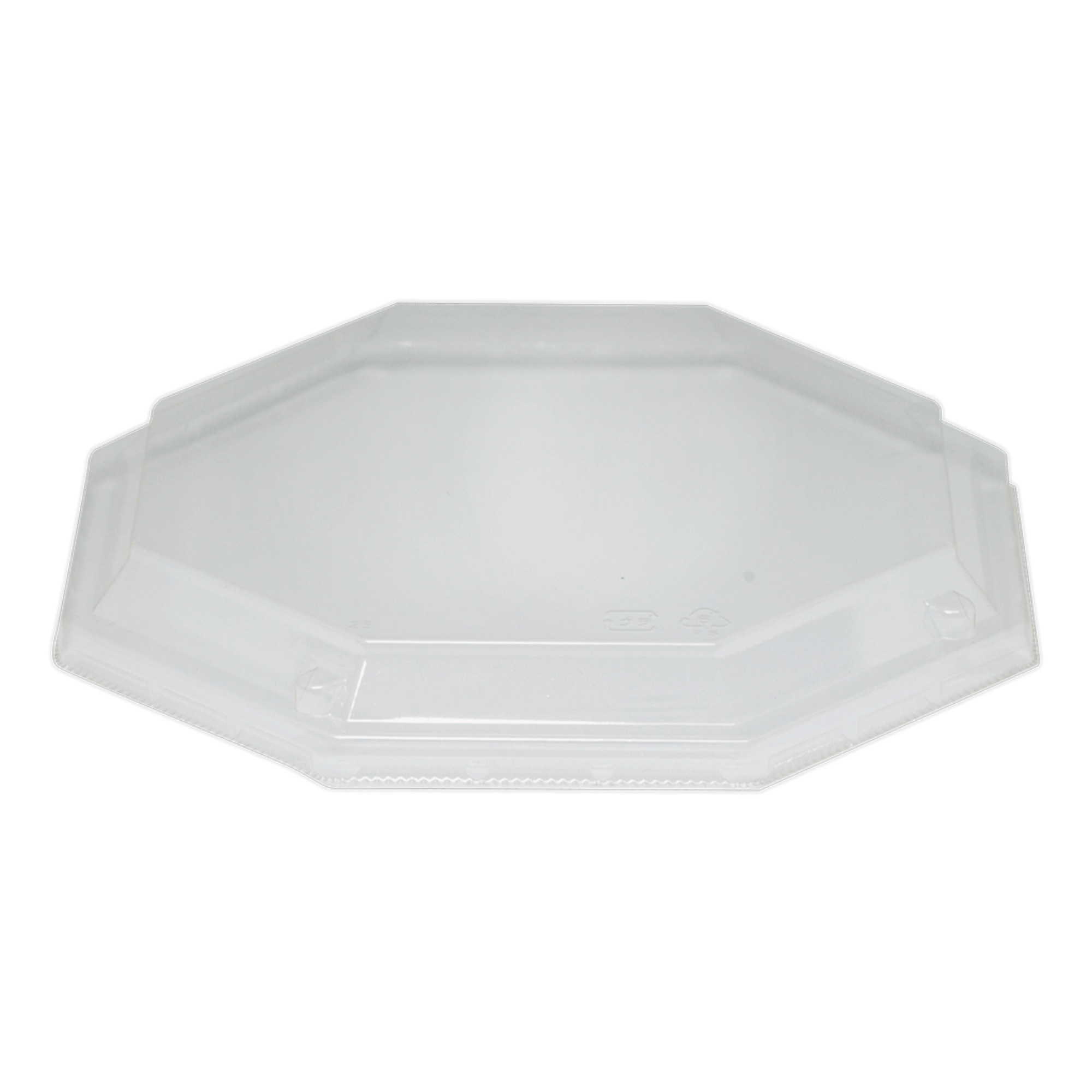 Clear Octagon Raised Lid For Bento Box FAN 12B Carton Of 300 